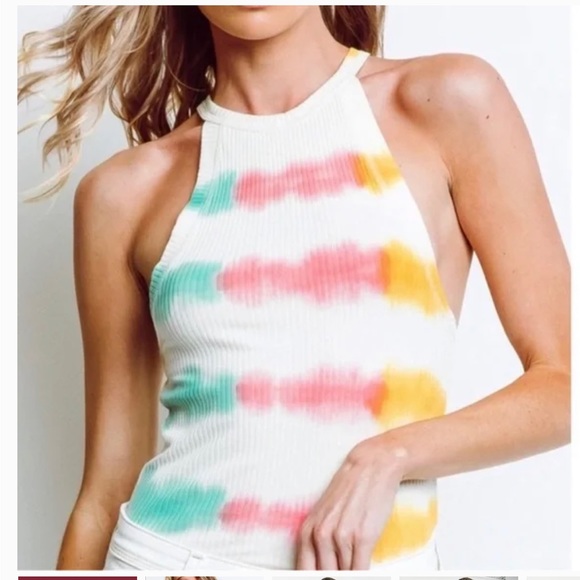 Free People Easy Breezy Tank Top women Funky Stripe Combo - Picture 5 of 11